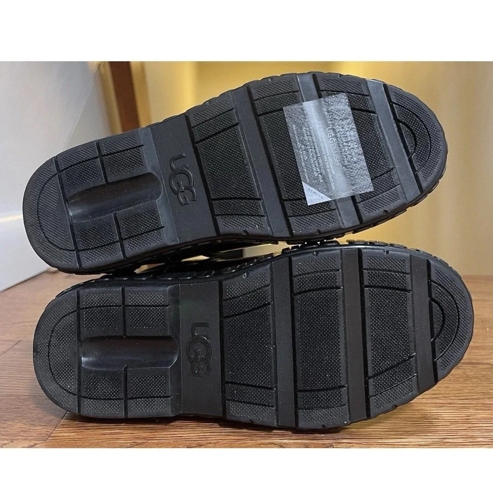 Ugg Kids Drizlita Rubber Rain Boot Black Kid Size 2 Brand New